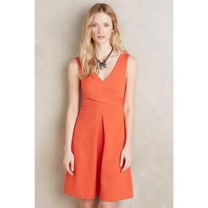 Anthropologie HD in Paris EUC Women's Ardmore Sleeveless Knit Orange Dress Sz 2